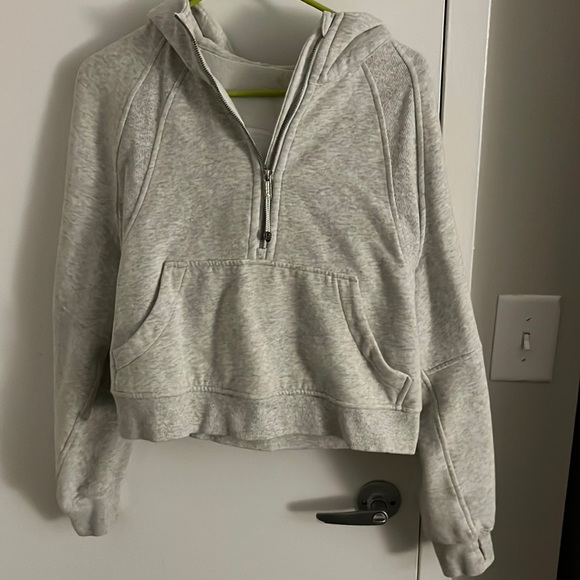lululemon athletica Tops - Lululemon gray scuba hoodie size M/L